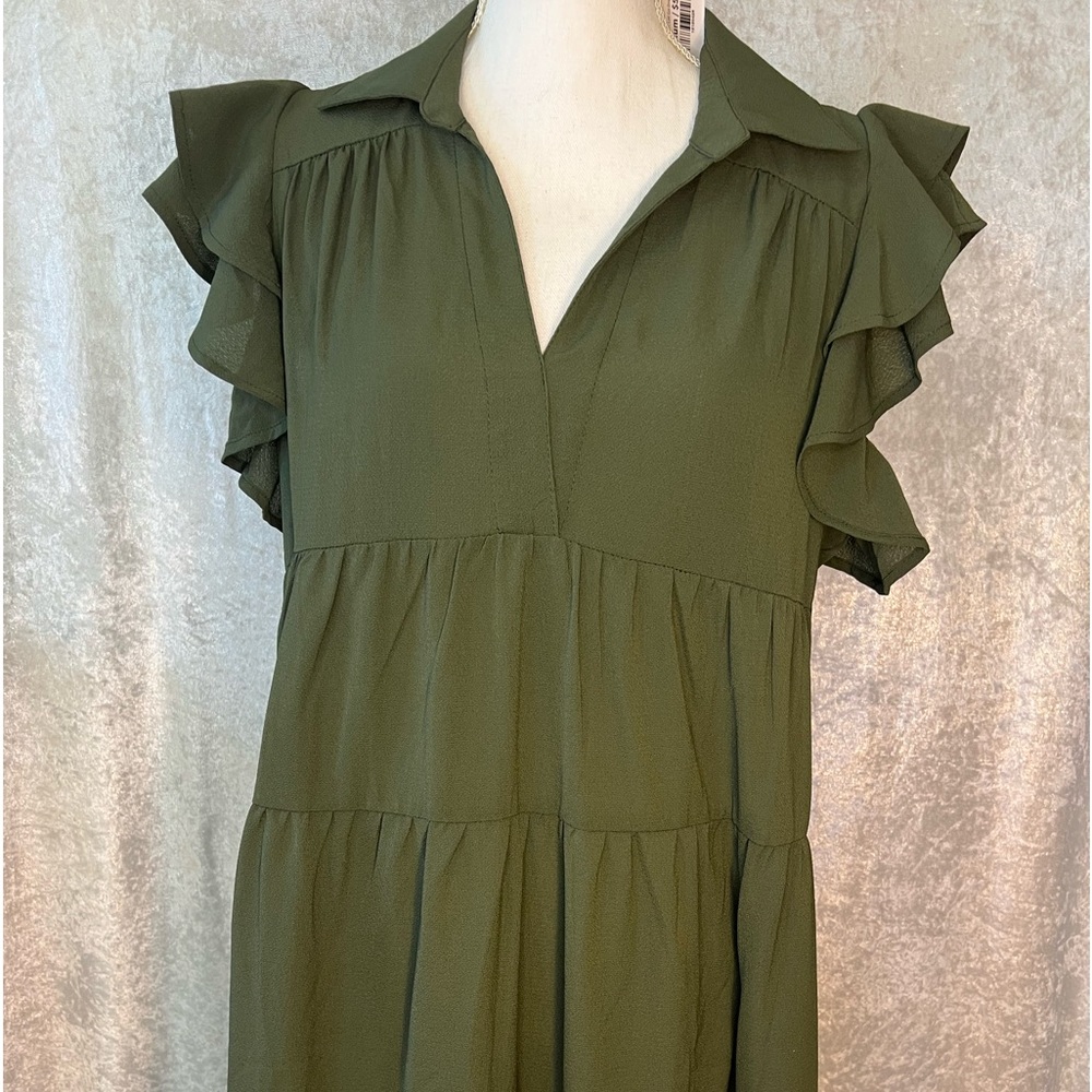 Umgee Green Long Dress Med